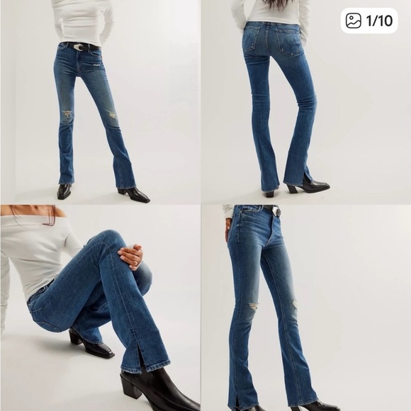 Mother The High Waisted Runaway Slice Heel Jean size 28 worn twice